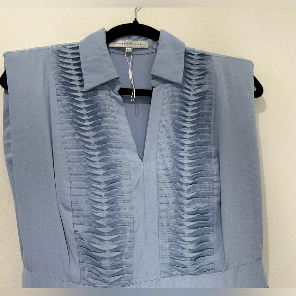 Endless Rose Light Blue Ruffled Blouse - Picture 8 of 14